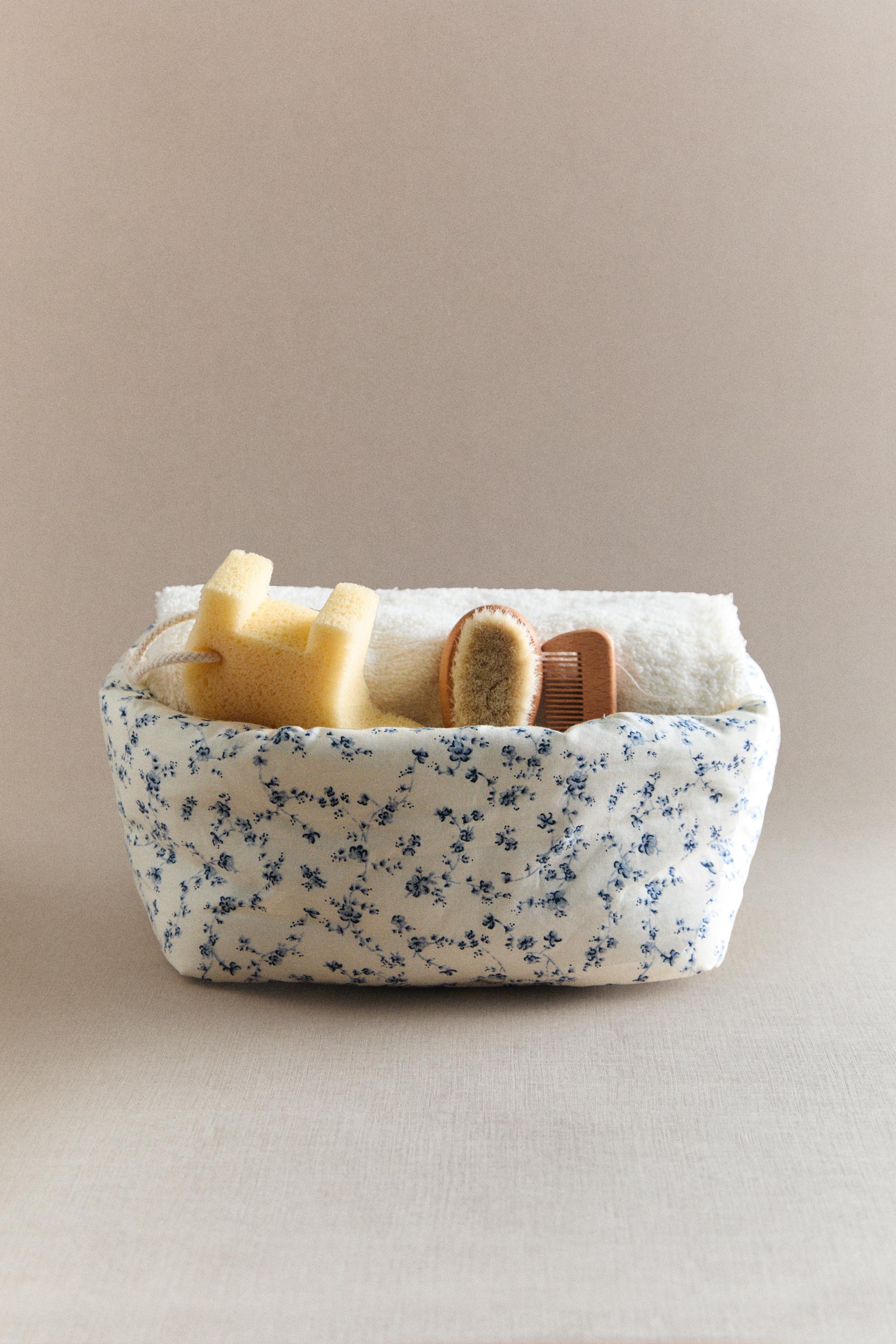 BLUE FLOWER RECTANGULAR BABY ORGANIZER